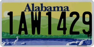 AL license plate 1AW1429
