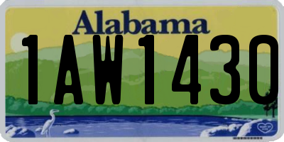 AL license plate 1AW1430