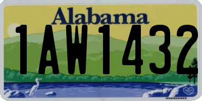 AL license plate 1AW1432