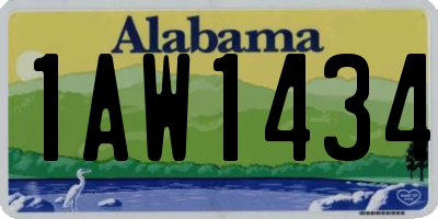 AL license plate 1AW1434