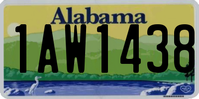 AL license plate 1AW1438