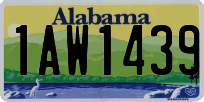 AL license plate 1AW1439