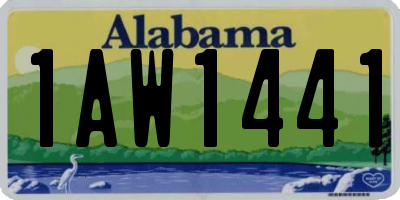 AL license plate 1AW1441