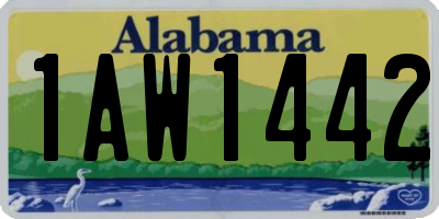 AL license plate 1AW1442