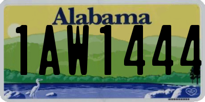 AL license plate 1AW1444