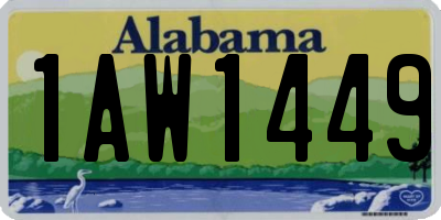 AL license plate 1AW1449