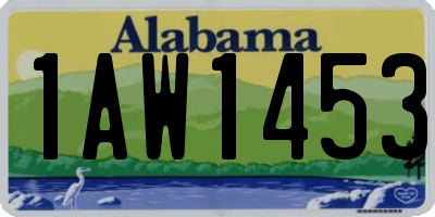 AL license plate 1AW1453