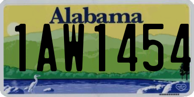 AL license plate 1AW1454