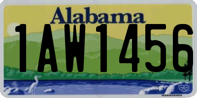 AL license plate 1AW1456