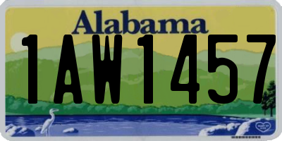 AL license plate 1AW1457
