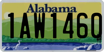 AL license plate 1AW1460