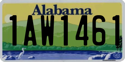 AL license plate 1AW1461