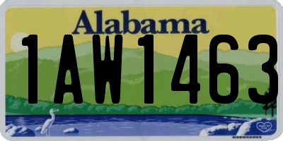 AL license plate 1AW1463