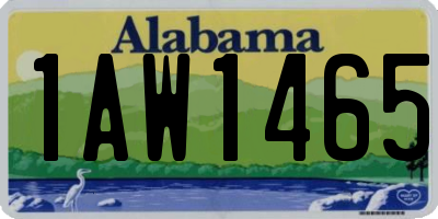 AL license plate 1AW1465