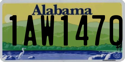 AL license plate 1AW1470