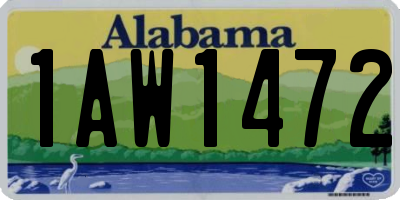 AL license plate 1AW1472