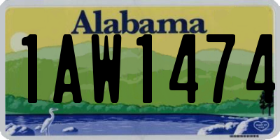AL license plate 1AW1474