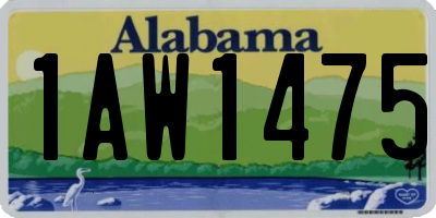 AL license plate 1AW1475