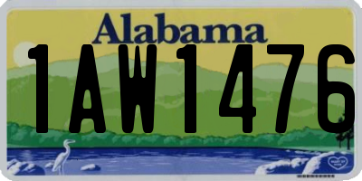 AL license plate 1AW1476