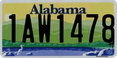 AL license plate 1AW1478