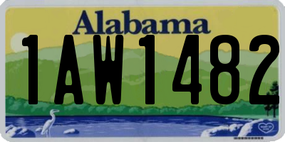 AL license plate 1AW1482