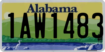 AL license plate 1AW1483