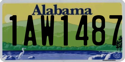 AL license plate 1AW1487