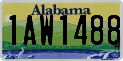 AL license plate 1AW1488