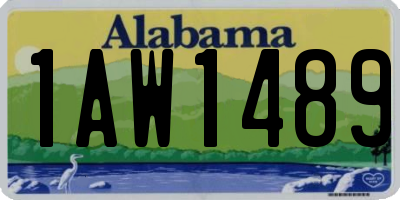 AL license plate 1AW1489