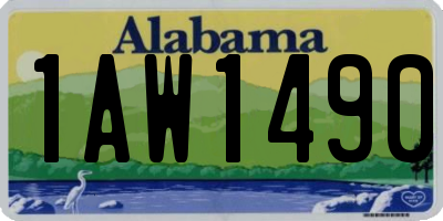 AL license plate 1AW1490