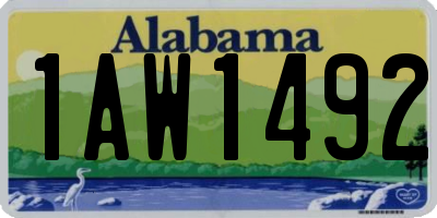 AL license plate 1AW1492