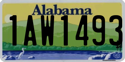 AL license plate 1AW1493