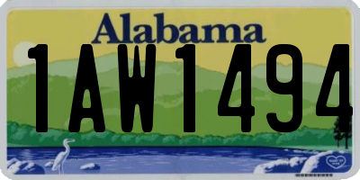 AL license plate 1AW1494