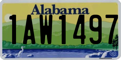 AL license plate 1AW1497