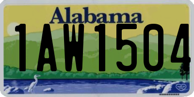 AL license plate 1AW1504