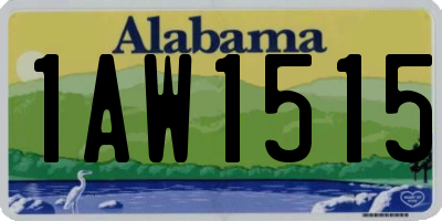AL license plate 1AW1515