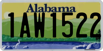 AL license plate 1AW1522