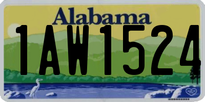 AL license plate 1AW1524