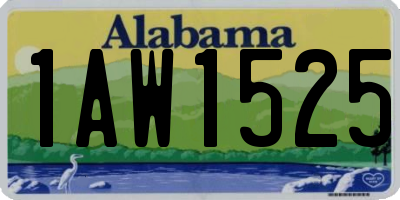 AL license plate 1AW1525