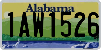 AL license plate 1AW1526