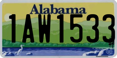 AL license plate 1AW1533