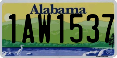 AL license plate 1AW1537