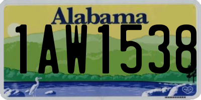AL license plate 1AW1538