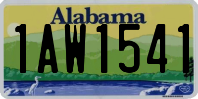 AL license plate 1AW1541