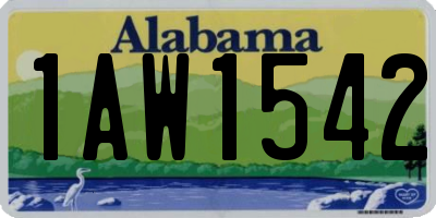 AL license plate 1AW1542