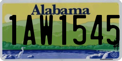 AL license plate 1AW1545