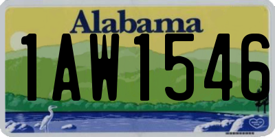 AL license plate 1AW1546