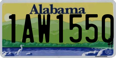 AL license plate 1AW1550