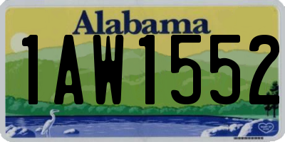 AL license plate 1AW1552