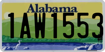 AL license plate 1AW1553
